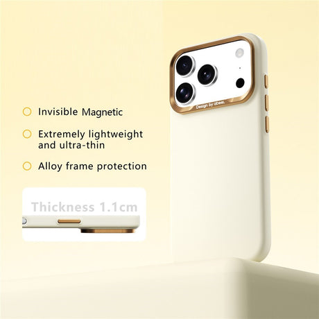 iPhone 18 Pro / 17 Pro ABEEL Hardt Soft-Touch Plast Deksel - MagSafe Kompatibel - Gul