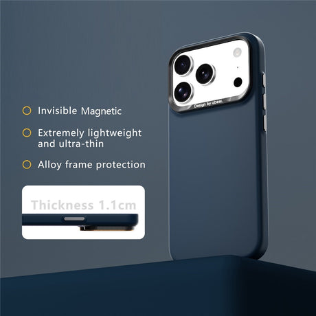iPhone 18 Pro / 17 Pro ABEEL Hardt Soft-Touch Plast Deksel - MagSafe Kompatibel - Mørkblå