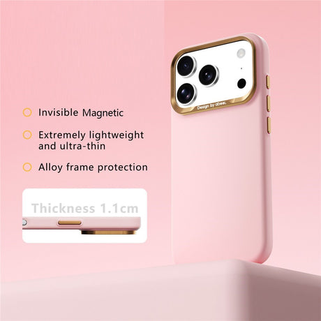 iPhone 18 Pro Max / 17 Pro Max ABEEL Hardt Soft-Touch Plast Deksel - MagSafe Kompatibel - Rosa