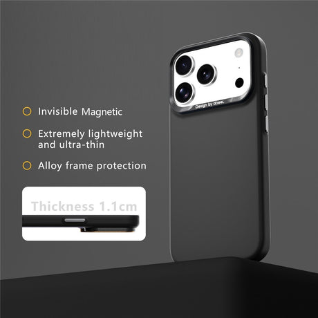 iPhone 18 Pro Max / 17 Pro Max ABEEL Hardt Soft-Touch Plast Deksel - MagSafe Kompatibel - Svart