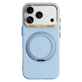iPhone 17 Pro / 18 Pro ABEEL Hardt Soft-Touch Plast Deksel m. Kickstand - MagSafe Kompatibel - Lyseblå