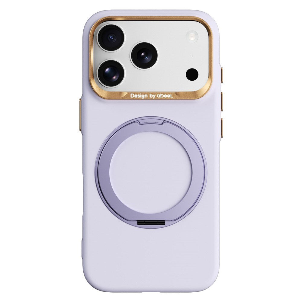 iPhone 17 Pro / 18 Pro ABEEL Hardt Soft-Touch Plast Deksel m. Kickstand - MagSafe Kompatibel - Lilla
