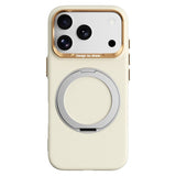 iPhone 17 Pro / 18 Pro ABEEL Hardt Soft-Touch Plast Deksel m. Kickstand - MagSafe Kompatibel - Gul