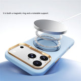 iPhone 17 Pro / 18 Pro ABEEL Hardt Soft-Touch Plast Deksel m. Kickstand - MagSafe Kompatibel - Svart