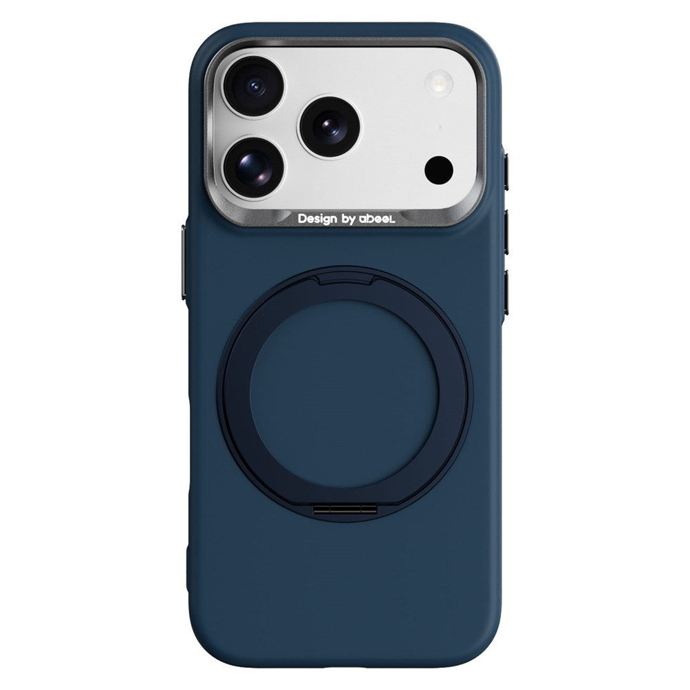 iPhone 17 Pro Max / 18 Pro Max ABEEL Hardt Soft-Touch Plast Deksel m. Kickstand - MagSafe Kompatibel - Mørkblå