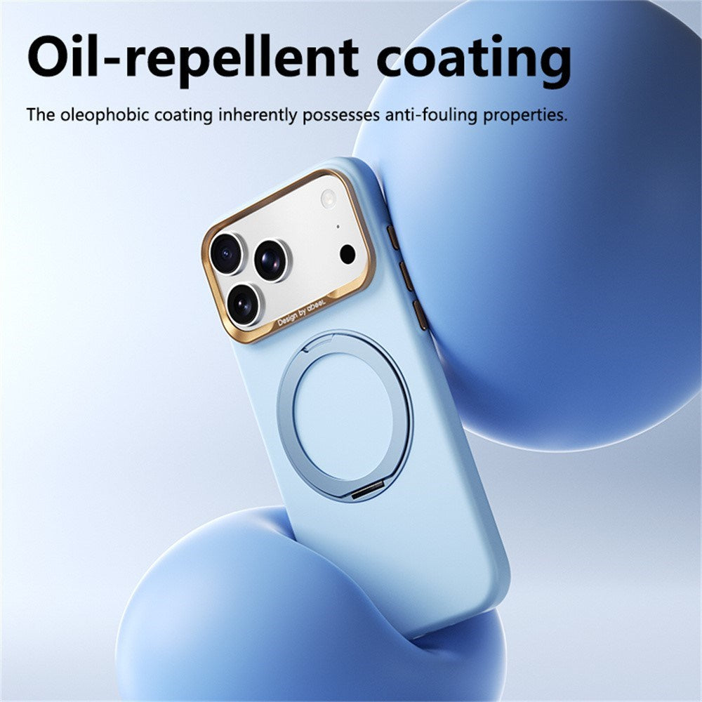 iPhone 17 Pro Max / 18 Pro Max ABEEL Hardt Soft-Touch Plast Deksel m. Kickstand - MagSafe Kompatibel - Svart