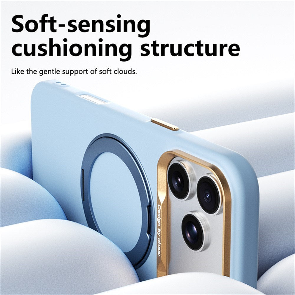 iPhone 17 Pro Max / 18 Pro Max ABEEL Hardt Soft-Touch Plast Deksel m. Kickstand - MagSafe Kompatibel - Svart
