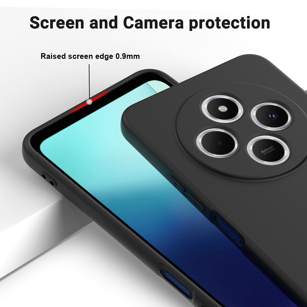 Xiaomi Redmi 17C (4G) EIDERWOOD Silikon Deksel med Stropp - Svart