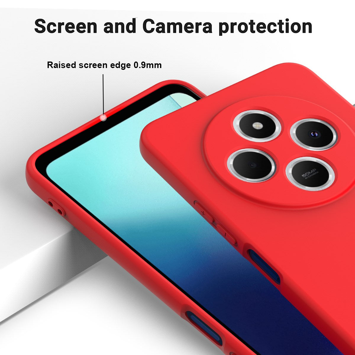 Xiaomi Redmi 17C (4G) EIDERWOOD Silikon Deksel med Stropp - Rød