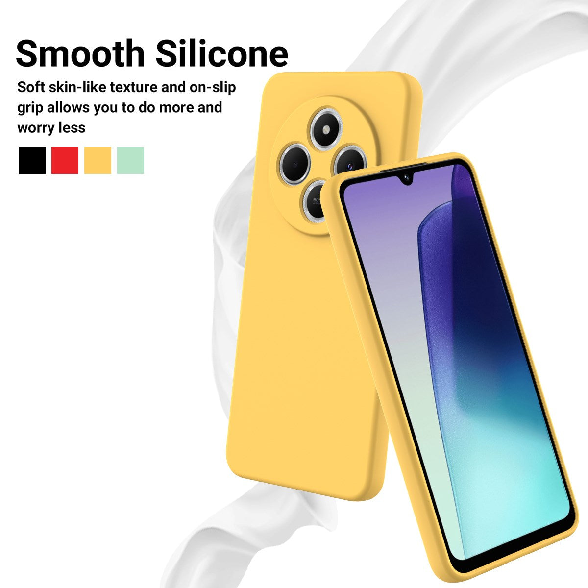 Xiaomi Redmi 17C (4G) EIDERWOOD Silikon Deksel med Stropp - Gul