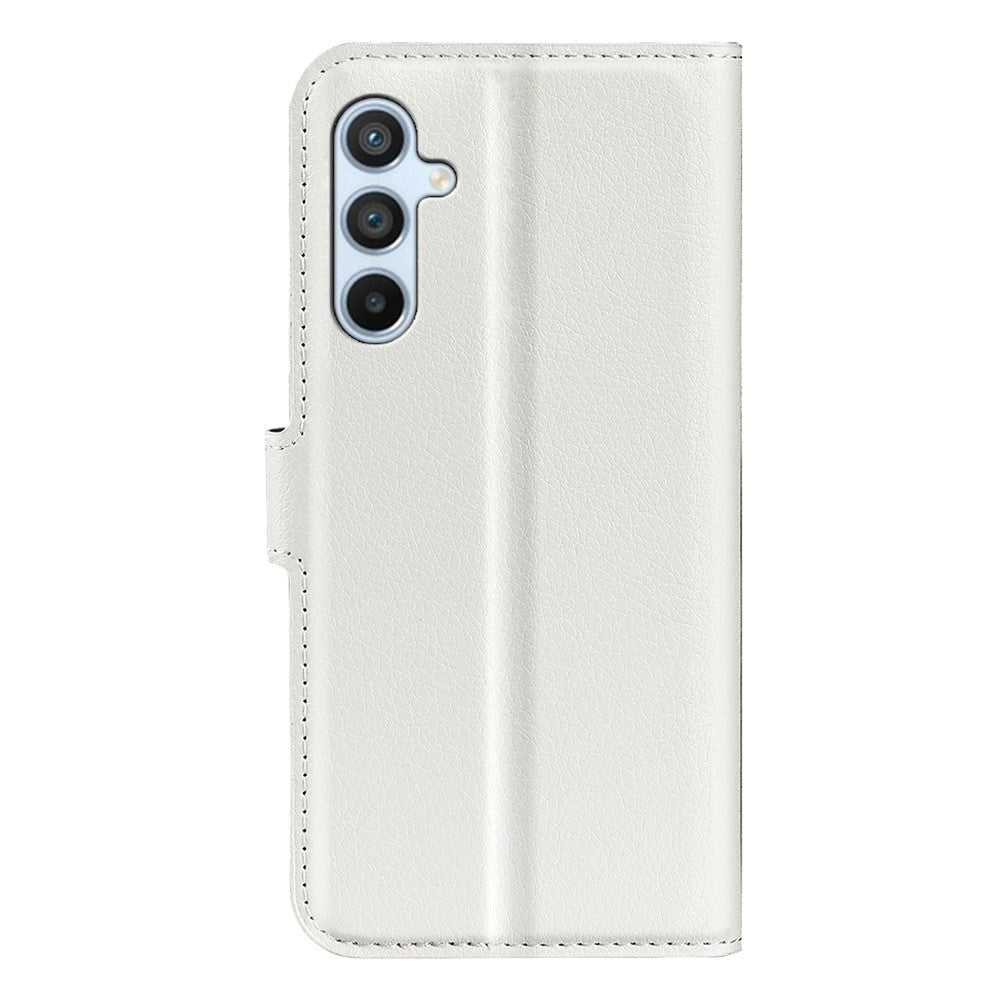 Samsung Galaxy A54 (5G) PU Litchi Skin Flip Deksel med Lommebok - Hvit