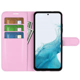 Samsung Galaxy A54 (5G) PU Litchi Skin Flip Deksel med Lommebok - Blush Rosa