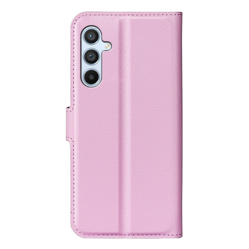 Samsung Galaxy A54 (5G) PU Litchi Skin Flip Deksel med Lommebok - Blush Rosa