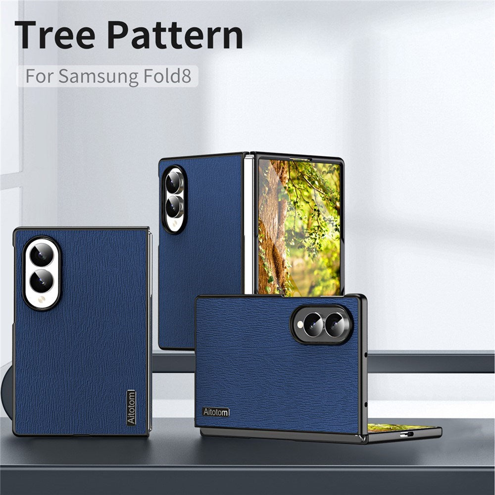 Samsung Galaxy Z Fold8 EIDERWOOD Hybrid Deksel med Tretekstur – Blå