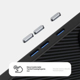 Google Pixel 11 Pro ABEEL Hybrid Deksel med Karbonfibertekstur - Svart / Grønn