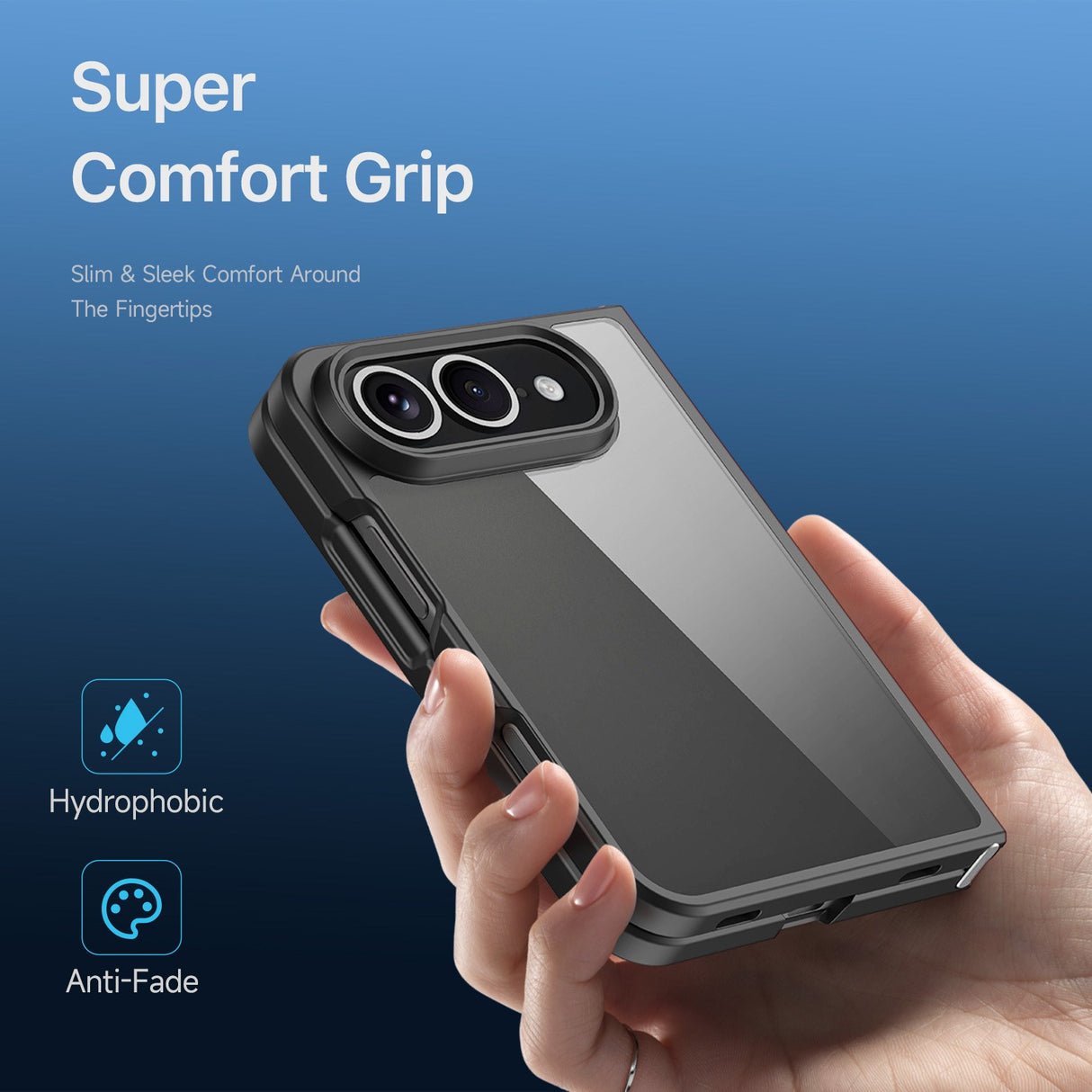 iPhone Fold DUX DUCIS Aimo Series Hybrid Deksel - Gjennomsiktig / Svart