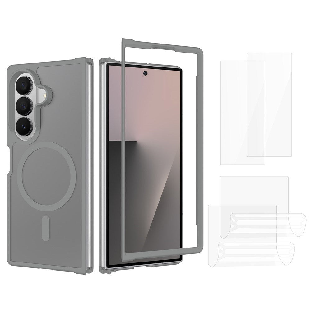 Samsung Galaxy Z Fold8 Ultra EIDERWOOD Hybrid Deksel inkl. Skjermbeskyttersett - Grå / Gjennomsiktig