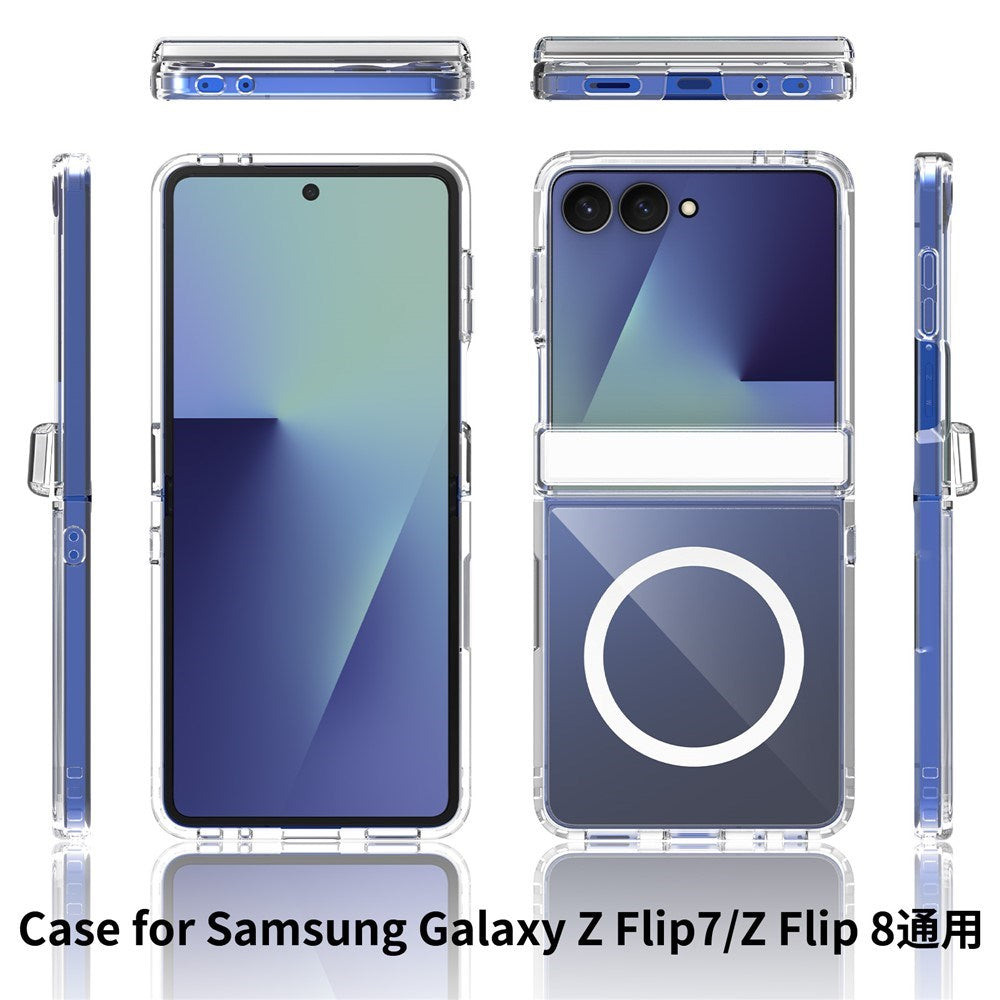 Samsung Galaxy Z Flip8 EIDERWOOD Hybrid Deksel med Hængsel Beskyttelse - Gjennomsiktig