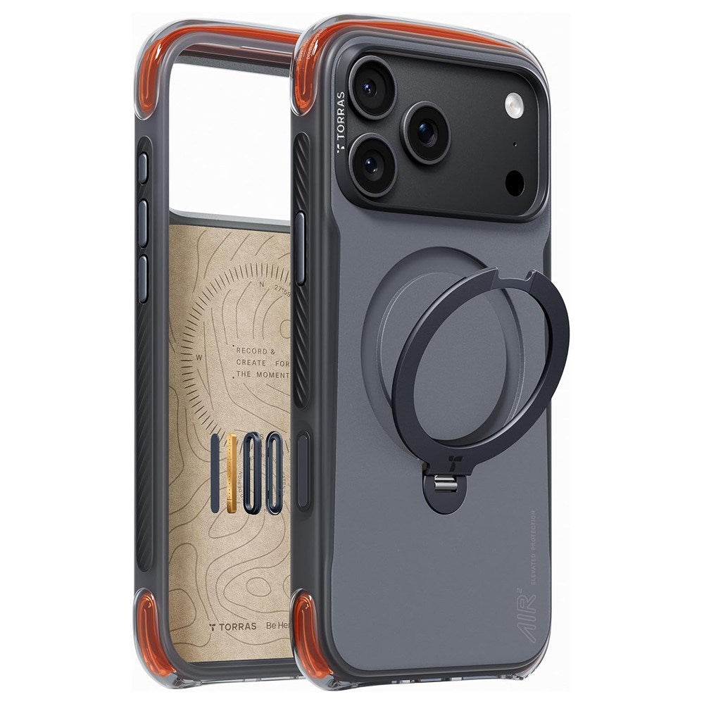 iPhone 18 Pro / 17 Pro TORRAS Ostand Q3 Air Pro Deksel - MagSafe Kompatibel - Svart
