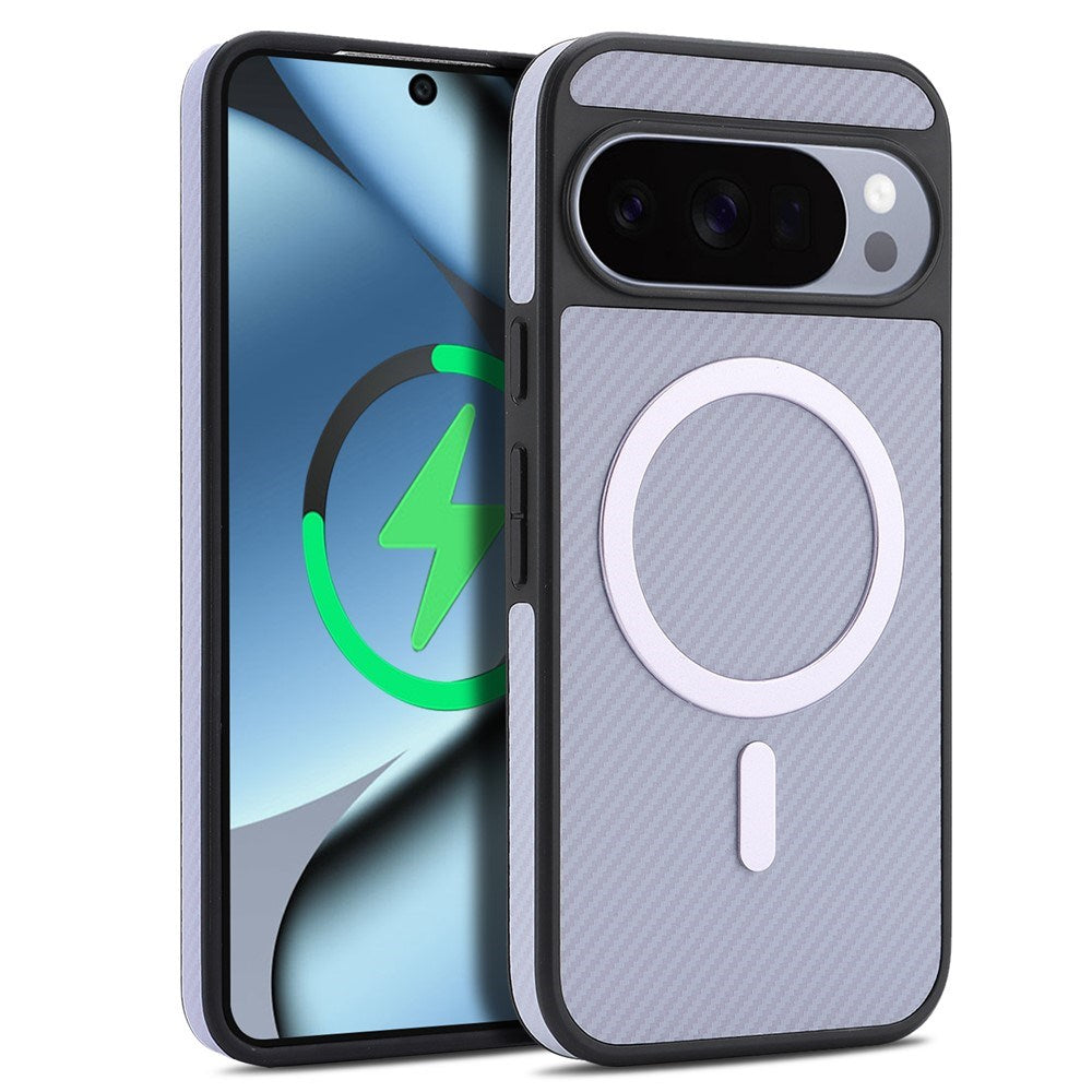 Google Pixel 11 / 11 Pro EIDERWOOD Deksel med Karbonstruktur – MagSafe Kompatibel – Lilla