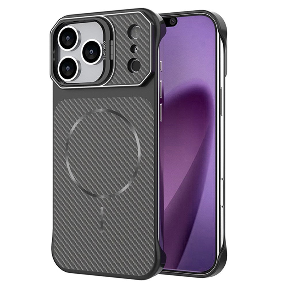 iPhone 18 Pro / 17 Pro EIDERWOOD Carbon Deksel m. Kickstand - MagSafe Kompatibel - Svart