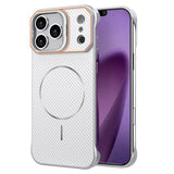 iPhone 18 Pro / 17 Pro EIDERWOOD Carbon Deksel m. Kickstand - MagSafe Kompatibel - Hvit