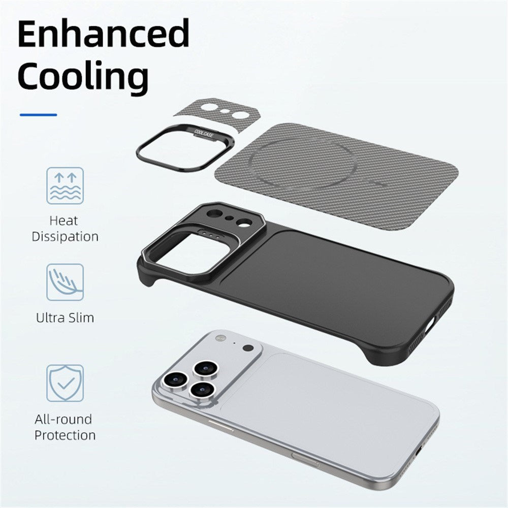 iPhone 18 Pro / 17 Pro EIDERWOOD Carbon Deksel m. Kickstand - MagSafe Kompatibel - Hvit
