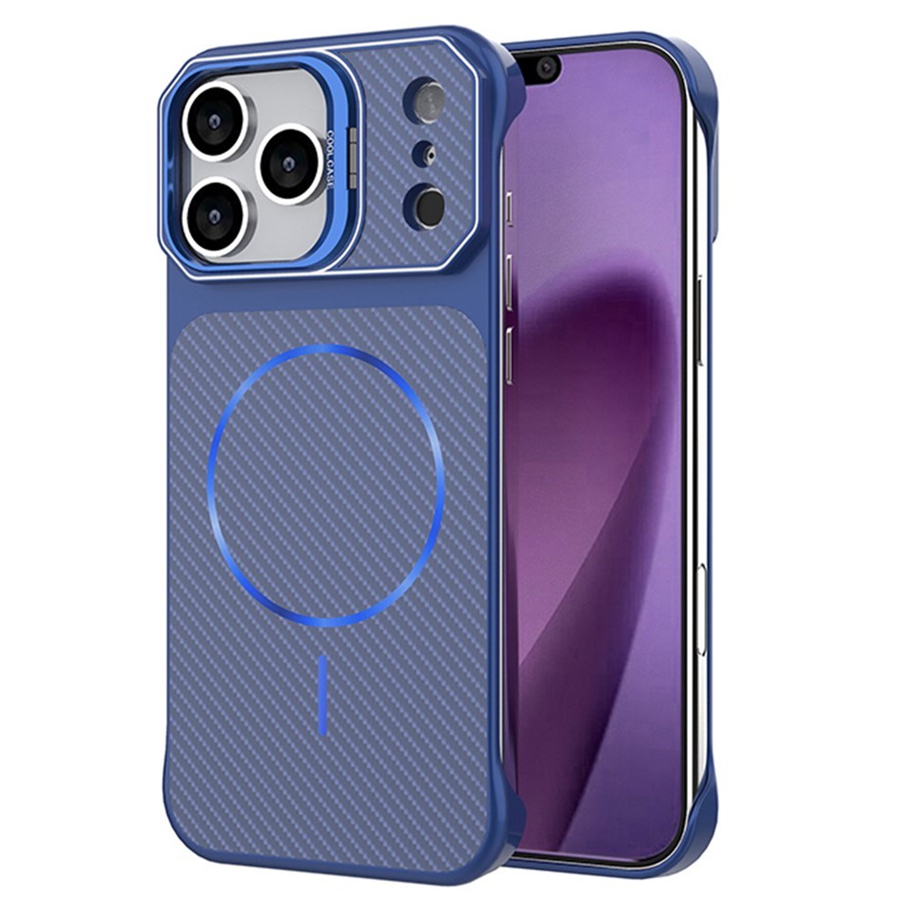 iPhone 18 Pro / 17 Pro EIDERWOOD Carbon Deksel m. Kickstand - MagSafe Kompatibel - Blå