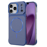 iPhone 18 Pro / 17 Pro EIDERWOOD Carbon Deksel m. Kickstand - MagSafe Kompatibel - Blå