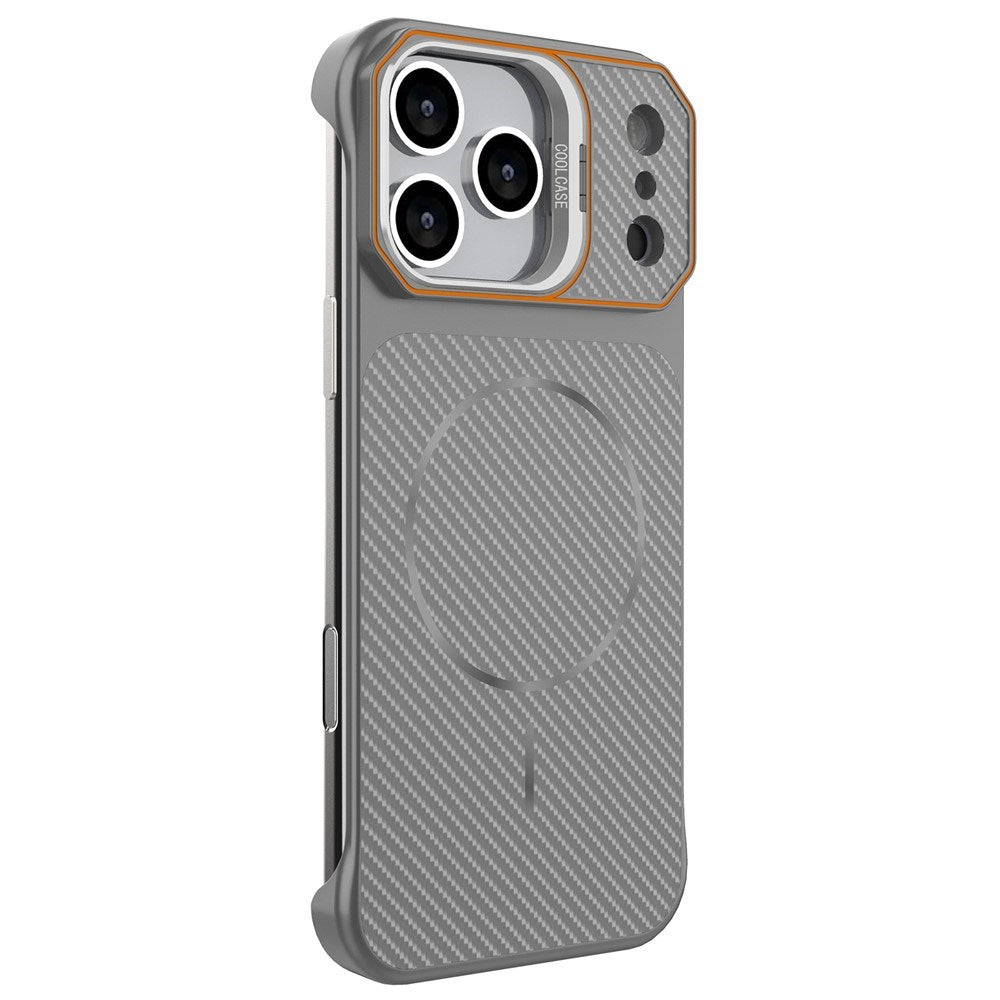 iPhone 18 Pro / 17 Pro EIDERWOOD Carbon Deksel m. Kickstand - MagSafe Kompatibel - Grå