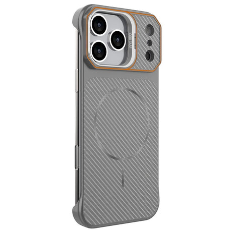 iPhone 18 Pro / 17 Pro EIDERWOOD Carbon Deksel m. Kickstand - MagSafe Kompatibel - Grå