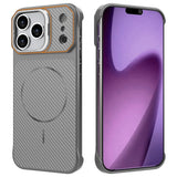 iPhone 18 Pro / 17 Pro EIDERWOOD Carbon Deksel m. Kickstand - MagSafe Kompatibel - Grå