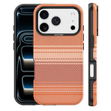 iPhone 18 Pro EIDERWOOD Deksel med Mønstret Kunstskinn Bakside – MagSafe Kompatibel - Oransje