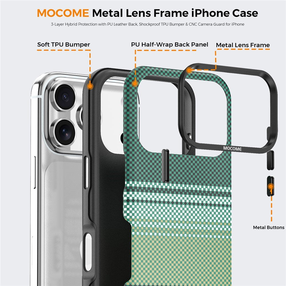 iPhone 18 Pro EIDERWOOD Deksel med Mønstret Kunstskinn Bakside – MagSafe Kompatibel - Grønn