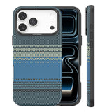 iPhone 18 Pro Max EIDERWOOD Deksel med Mønstret Kunstskinn Bakside – MagSafe Kompatibel - Blå