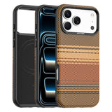 iPhone 18 Pro Max EIDERWOOD Deksel med Mønstret Kunstskinn Bakside – MagSafe Kompatibel - Brun