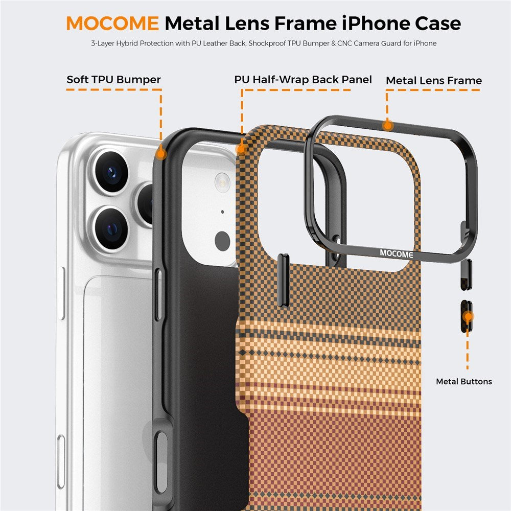 iPhone 18 Pro Max EIDERWOOD Deksel med Mønstret Kunstskinn Bakside – MagSafe Kompatibel - Brun