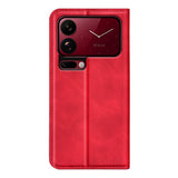 Xiaomi 18 Pro Max EIDERWOOD Flip Deksel i Kunstskinn med Lommebok og Stativfunksjon - Rød