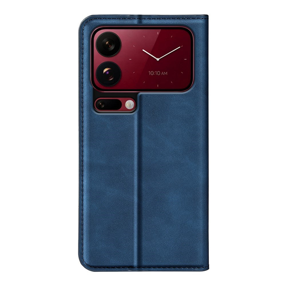 Xiaomi 18 Pro Max EIDERWOOD Flip Deksel i Kunstskinn med Lommebok og Stativfunksjon - Blå