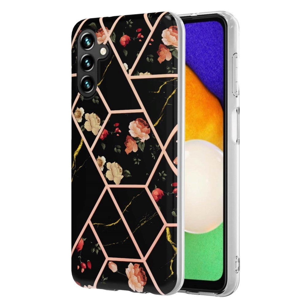 Samsung Galaxy A14 (5G) Plastdeksel - Svarte Blomster