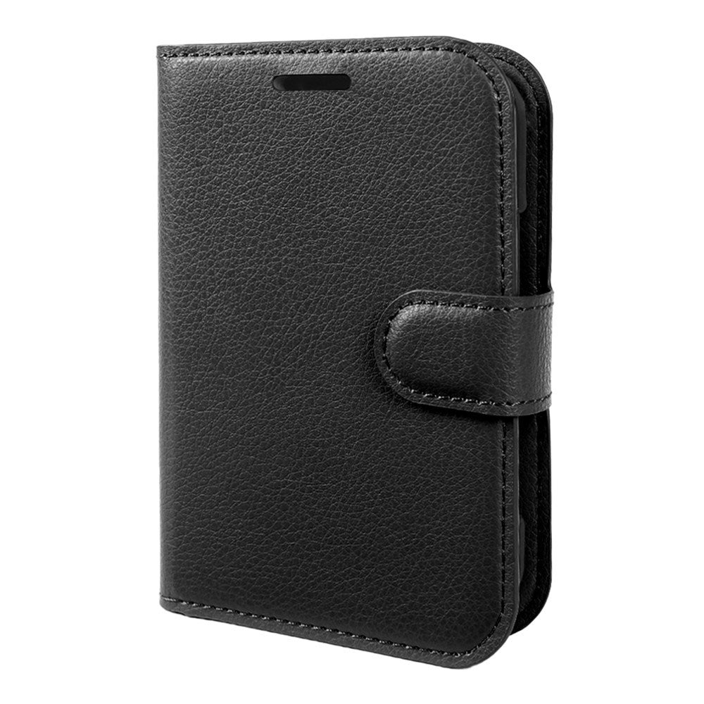 iPhone Fold EIDERWOOD Kunstskinn Flip Deksel m. Kortholder & Ståfunksjon - Svart