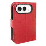 iPhone Fold EIDERWOOD Kunstskinn Flip Deksel m. Kortholder & Ståfunksjon - Rød