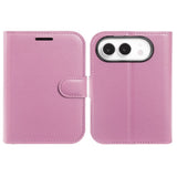 iPhone Fold EIDERWOOD Kunstskinn Flip Deksel m. Kortholder & Ståfunksjon - Rosa
