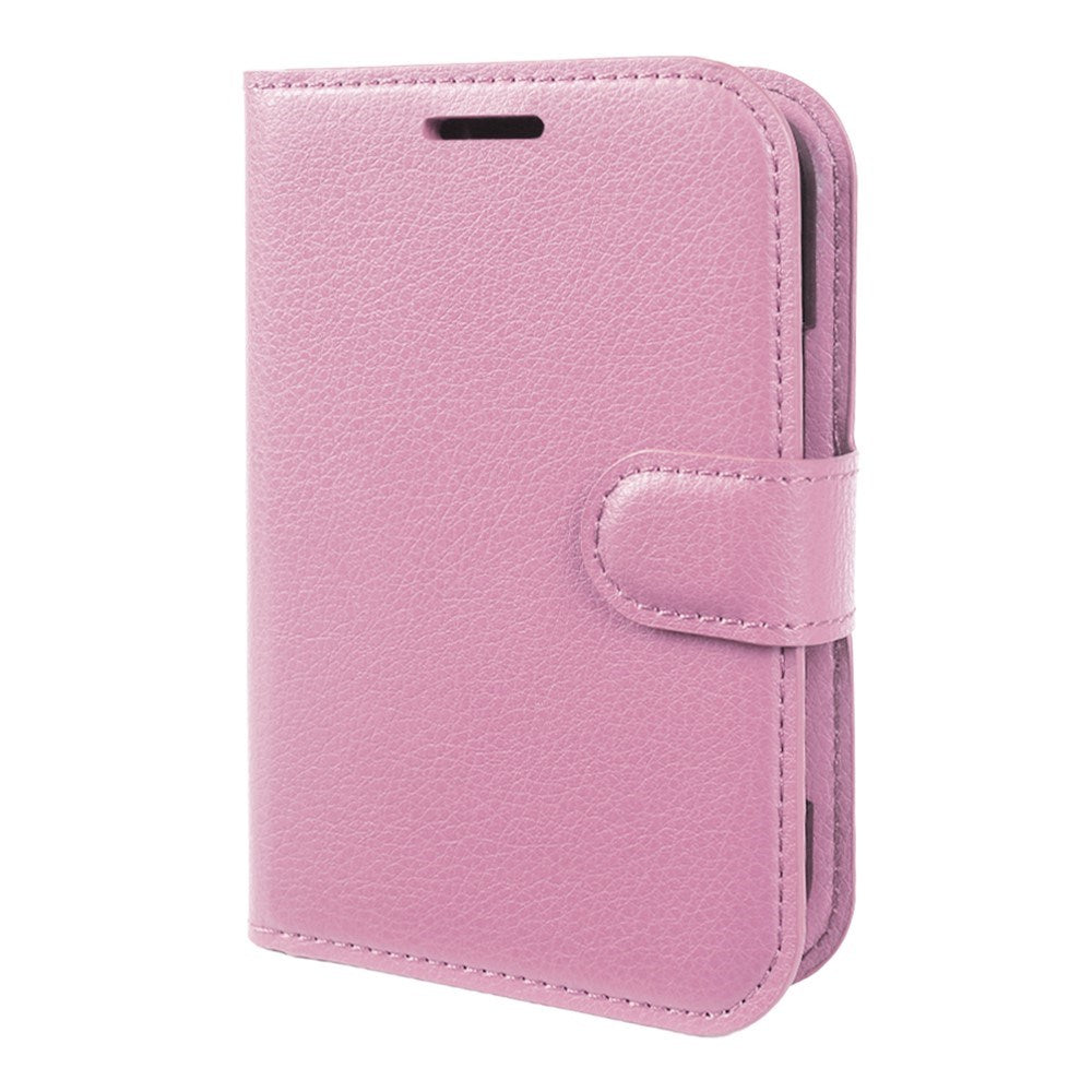 iPhone Fold EIDERWOOD Kunstskinn Flip Deksel m. Kortholder & Ståfunksjon - Rosa