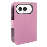 iPhone Fold EIDERWOOD Kunstskinn Flip Deksel m. Kortholder & Ståfunksjon - Rosa
