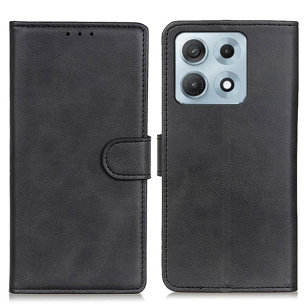 Motorola Edge 70 Max EIDERWOOD Kunstskinn Flip Deksel m. Kortholder & Ståfunksjon - Svart