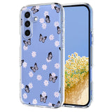 Samsung Galaxy S26 FE EIDERWOOD Fleksibelt Plast Deksel med Blomstermotiv - Gjennomsiktig / Sommerfugler