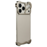 iPhone 18 Pro Todelt Metall Bumper Deksel - Gull