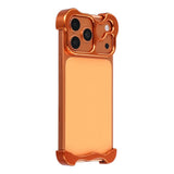 iPhone 18 Pro Todelt Metall Bumper Deksel - Oransje