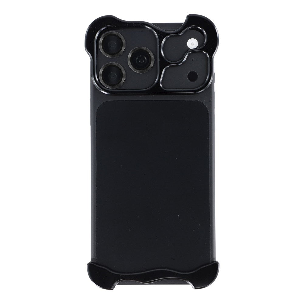 iPhone 18 Pro Todelt Metall Bumper Deksel - Svart